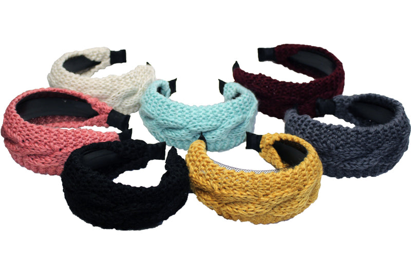 Braided Knit Fashion Headband - HB2102