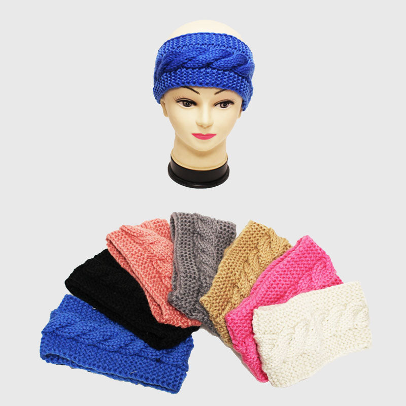 Chunky Cable Knit Headband - HB2205