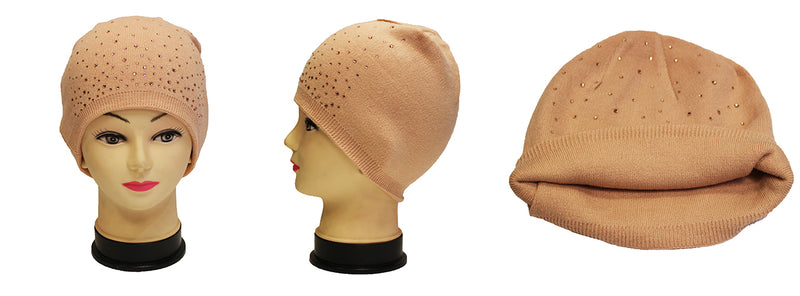 Elegant Rhinestone Beanie – HT1906