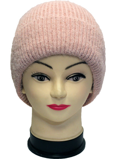 Sparkly Fleece-Lined Knit Beanie - HT2103
