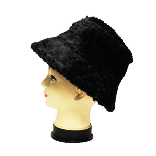 Cozy Textured Faux Fur Hat-HT2203