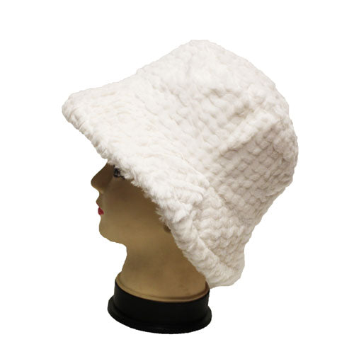 Cozy Textured Faux Fur Hat-HT2203