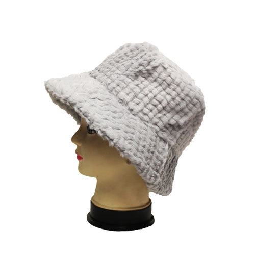 Cozy Textured Faux Fur Hat-HT2203