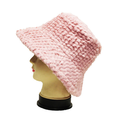 Cozy Textured Faux Fur Hat-HT2203