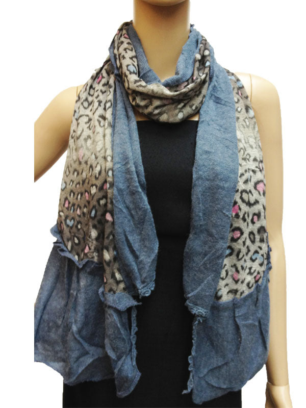 Chic Leopard Ruffle Scarf-S1259