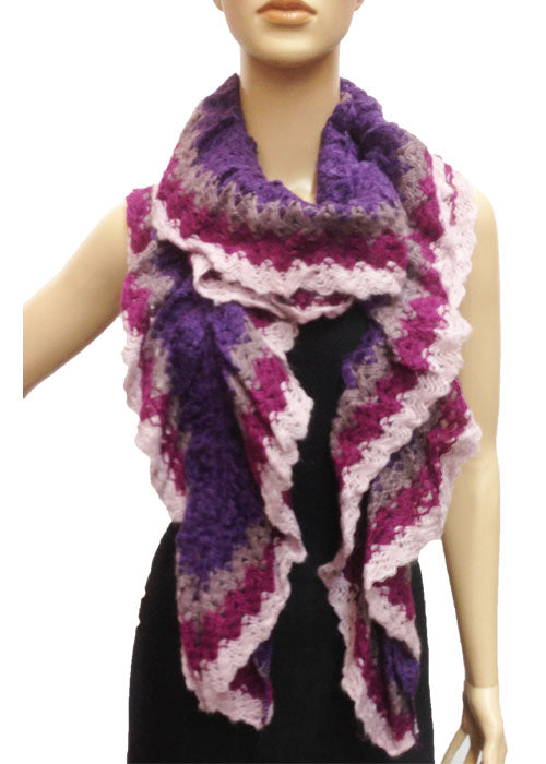Colorful Ruffle Knit Scarf-S1272