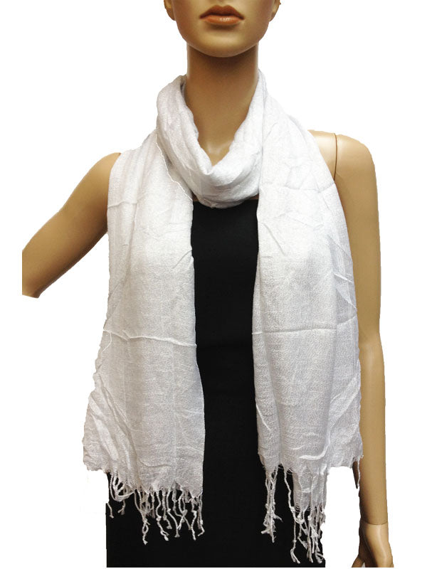 legant Silver Thread Fringe Scarf-S1275