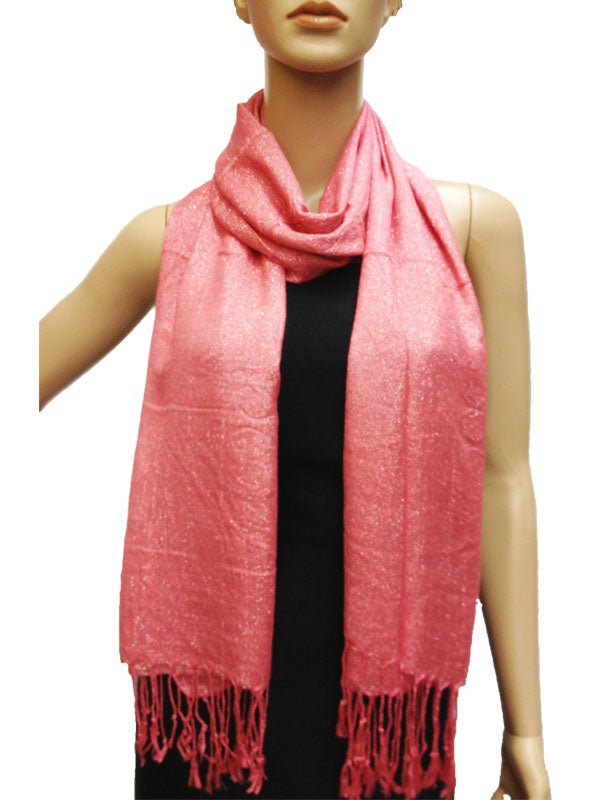legant Silver Thread Fringe Scarf-S1275