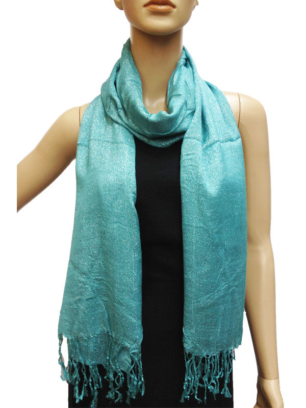 legant Silver Thread Fringe Scarf-S1275