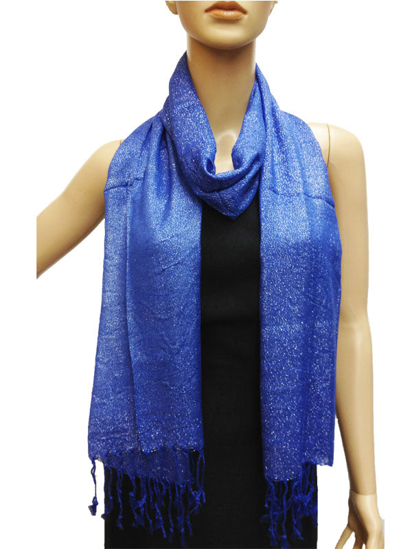 legant Silver Thread Fringe Scarf-S1275