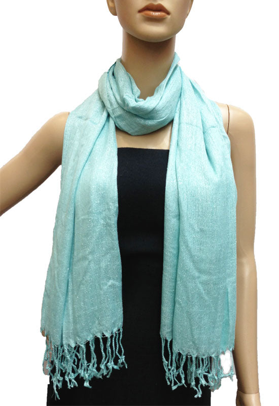 legant Silver Thread Fringe Scarf-S1275