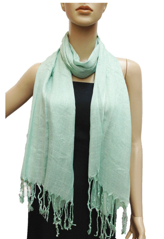 legant Silver Thread Fringe Scarf-S1275
