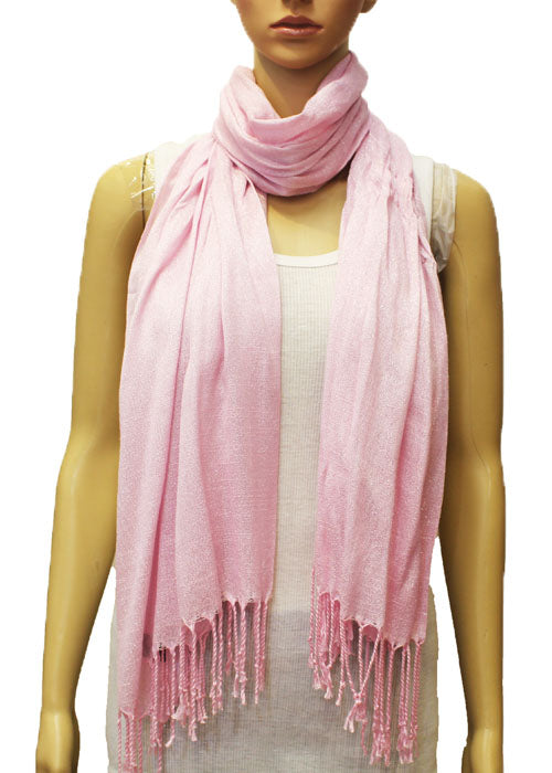 legant Silver Thread Fringe Scarf-S1275
