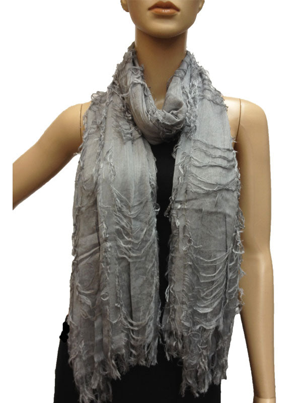 Vintage Textured Fringe Scarf-S1279