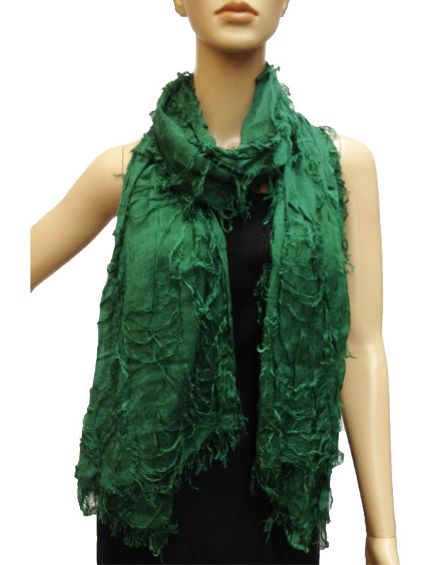 Vintage Textured Fringe Scarf-S1279