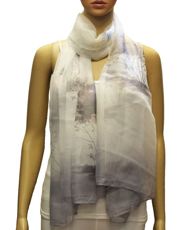 Soft Sunset Landscape Chiffon Scarf-S2002