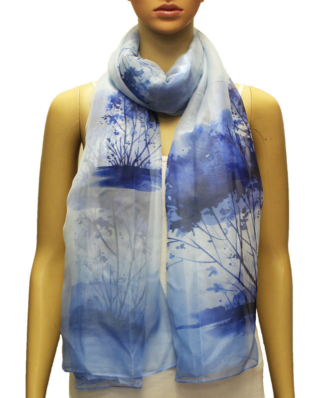 Soft Sunset Landscape Chiffon Scarf-S2002