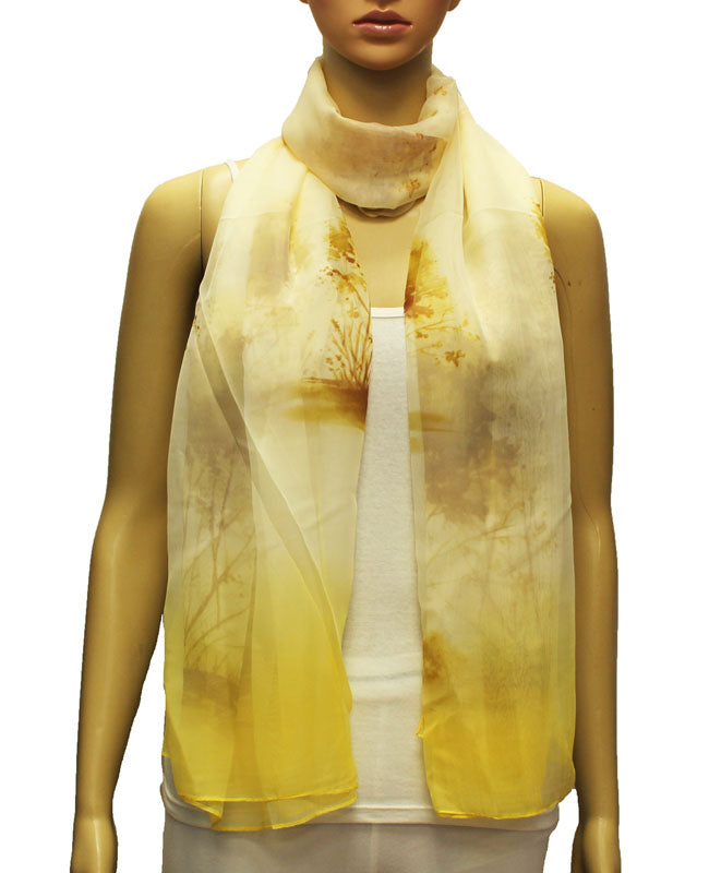 Soft Sunset Landscape Chiffon Scarf-S2002