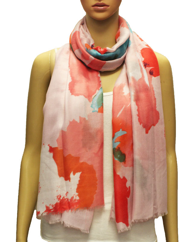 Watercolor Pattern Lightweight Scarf-S2005