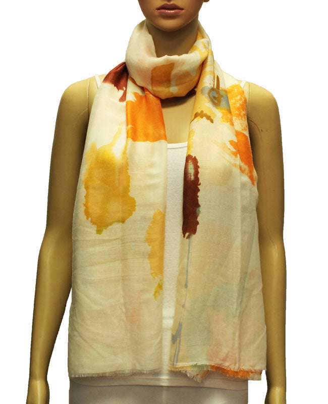 Watercolor Pattern Lightweight Scarf-S2005