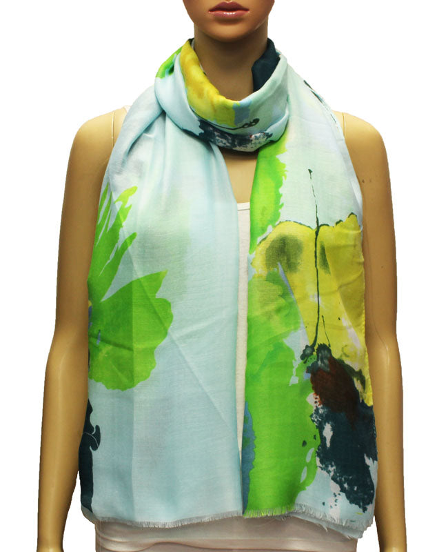 Watercolor Pattern Lightweight Scarf-S2005