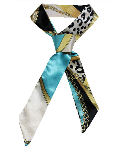 Leopard Chain Print Neck Scarf-S2009