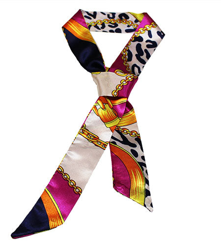Leopard Chain Print Neck Scarf-S2009