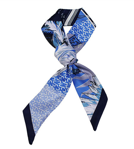 Chic Abstract Print Ribbon Scarf-S2012