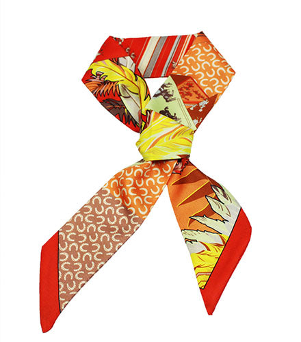 Chic Abstract Print Ribbon Scarf-S2012