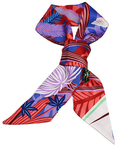 Tropical Jungle Print Neck Scarf-S2017
