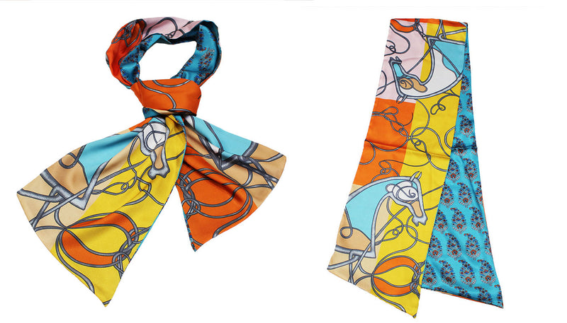 Elegant Horse Print Neck Scarf-S2019