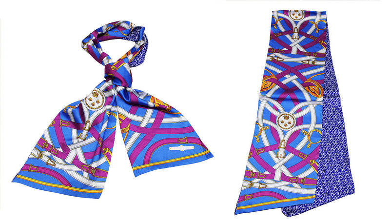 Equestrian Chain Print Neck Scarf-S2021