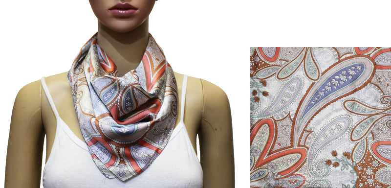 Elegant Paisley Square Neck Scarf-S2033