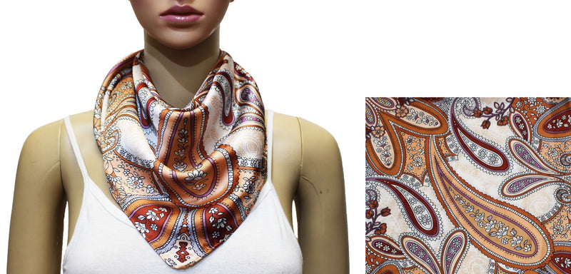 Elegant Paisley Square Neck Scarf-S2033