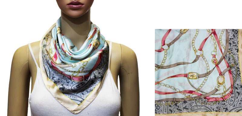 Chic Chain Print Neck Scarf-S2034