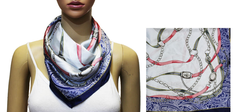 Chic Chain Print Neck Scarf-S2034
