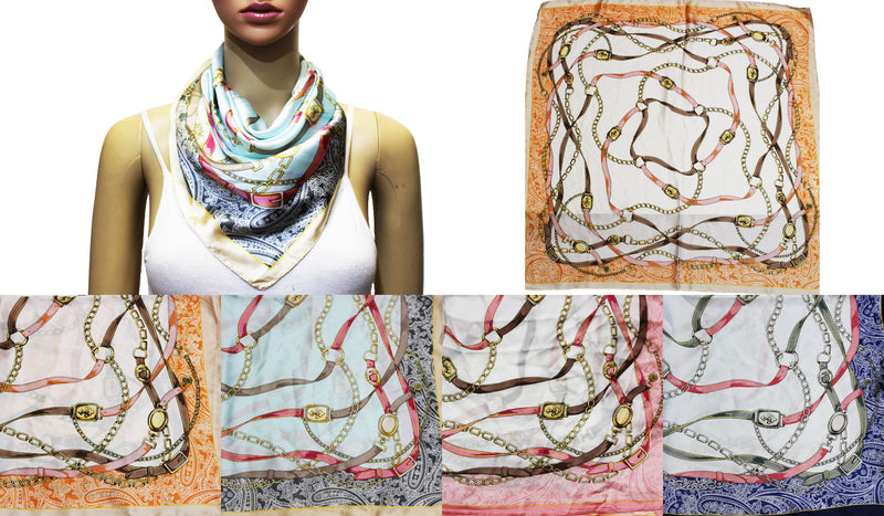 Chic Chain Print Neck Scarf-S2034