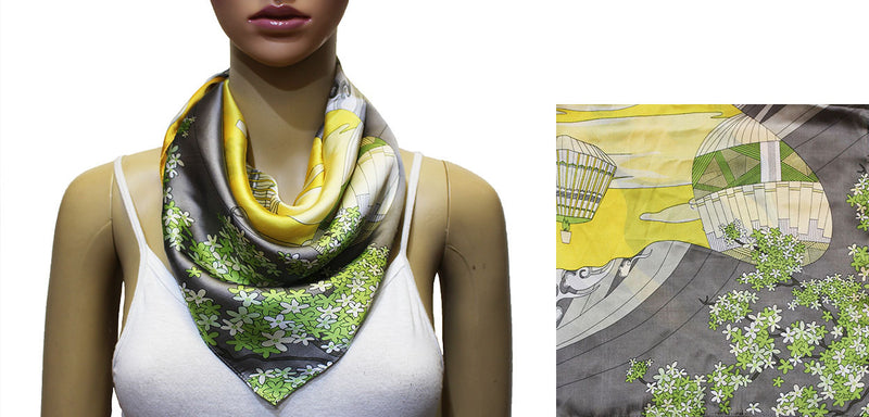 Hot Air Balloon Print Scarf-S2037