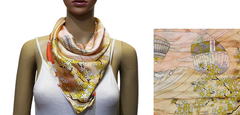 Hot Air Balloon Print Scarf-S2037