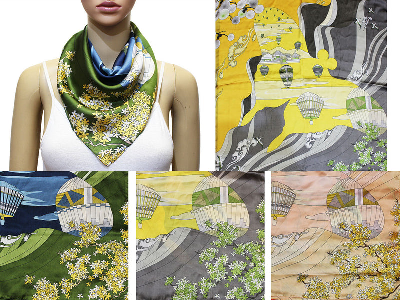 Hot Air Balloon Print Scarf-S2037