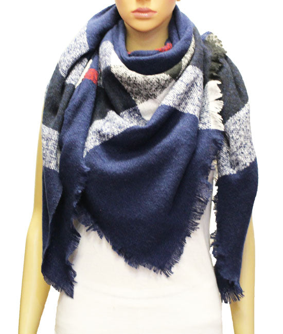 Cozy Plaid Winter Blanket Scarf-S2106