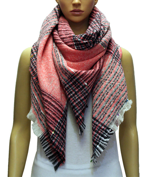 Plaid Winter Oversized Blanket Scarf-S2109