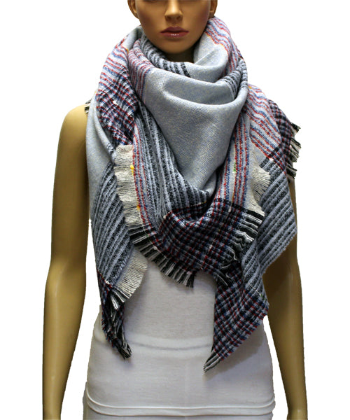 Plaid Winter Oversized Blanket Scarf-S2109