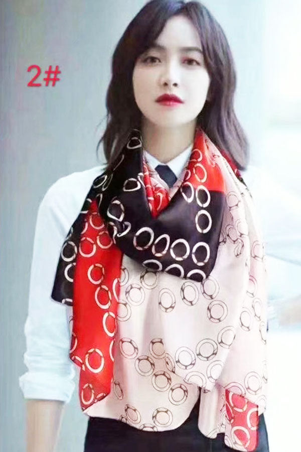 Chic Ring Pattern Silk Scarf-S2205