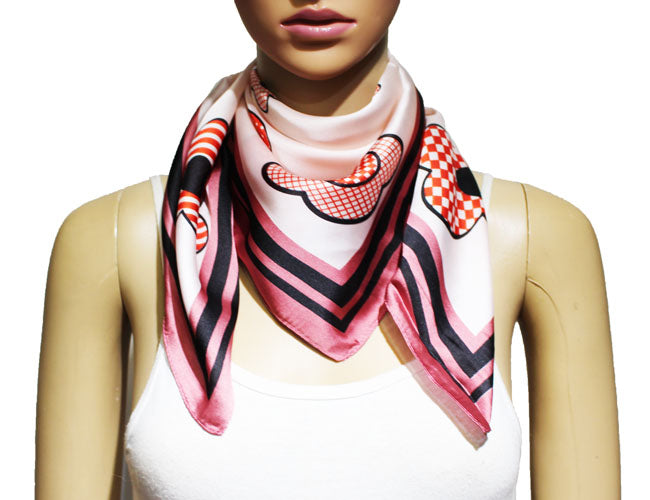 Chic Retro Flower Square Scarf-S2210