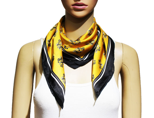 Elegant Monogram Square Neck Scarf-S2211