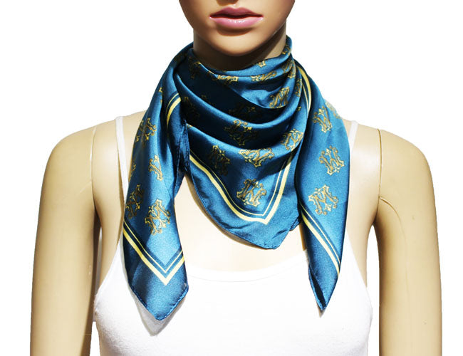 Elegant Monogram Square Neck Scarf-S2211