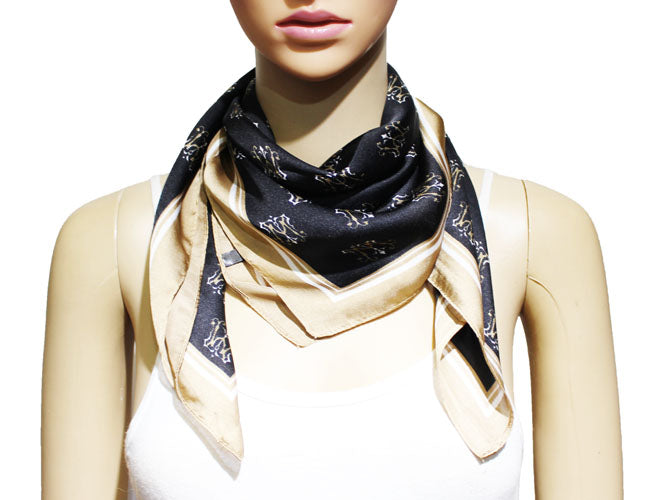 Elegant Monogram Square Neck Scarf-S2211