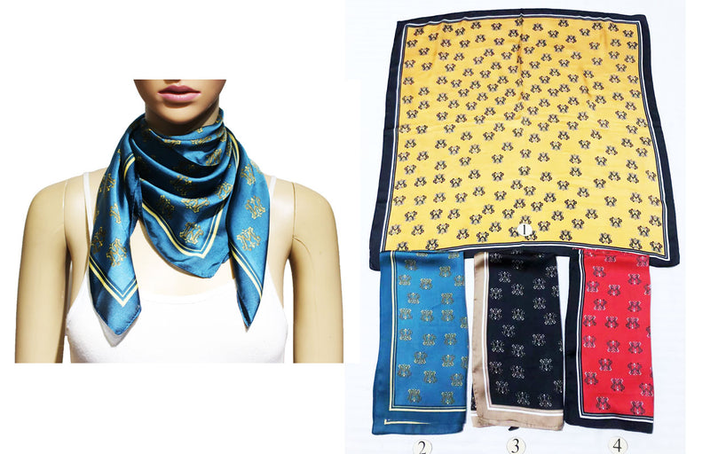 Elegant Monogram Square Neck Scarf-S2211