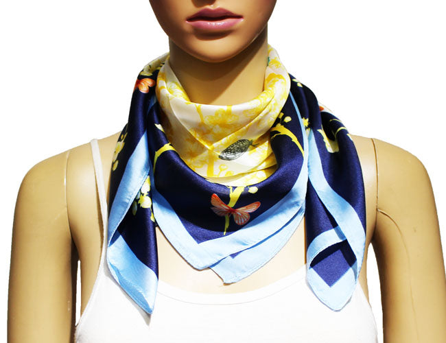 Butterfly Garden Square Neck Scarf-S2212